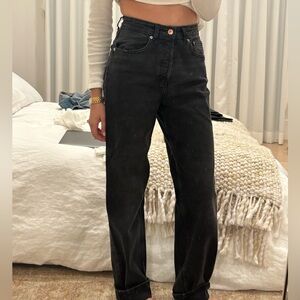 HM black denim jeans